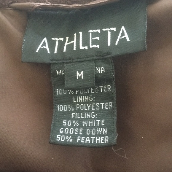 Athleta Goose Down Faux Fur Puffer Vest - Picture 3 of 7